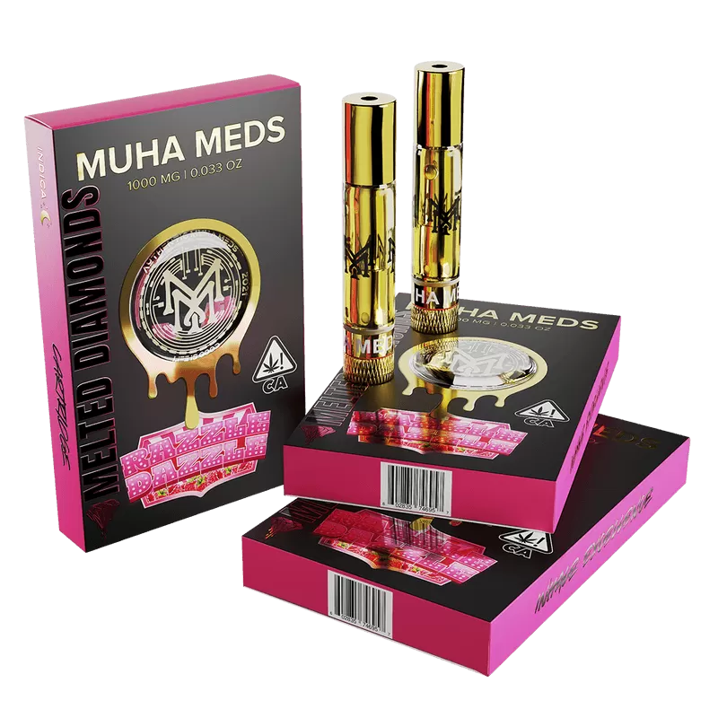 Cartridges: Experience the Smooth and Potent Razzle Dazzle Melted Diamonds Indica"Experience the Smooth and Potent Razzle Dazzle Melted Diamonds Indica with Muha Meds Cartridges! 2 Cartridges: Experience the Smooth and Potent Razzle Dazzle Melted Diamonds Indica"Experience the Smooth and Potent Razzle Dazzle Melted Diamonds Indica with Muha Meds Cartridges!