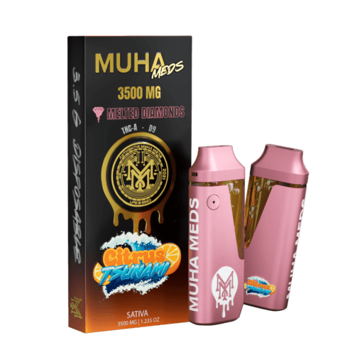 MUHA MEDS CITRUS TSUNAMI 3500 MG DISPOSABLE| SATIVA - Muha Meds 2 MUHA MEDS CITRUS TSUNAMI 3500 MG DISPOSABLE| SATIVA - Muha Meds