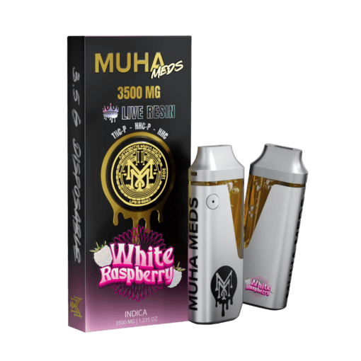 MUHA MEDS WHITE RASPBERRY 3500 MG DISPOSABLE| INDICA - Muha Meds 2 MUHA MEDS WHITE RASPBERRY