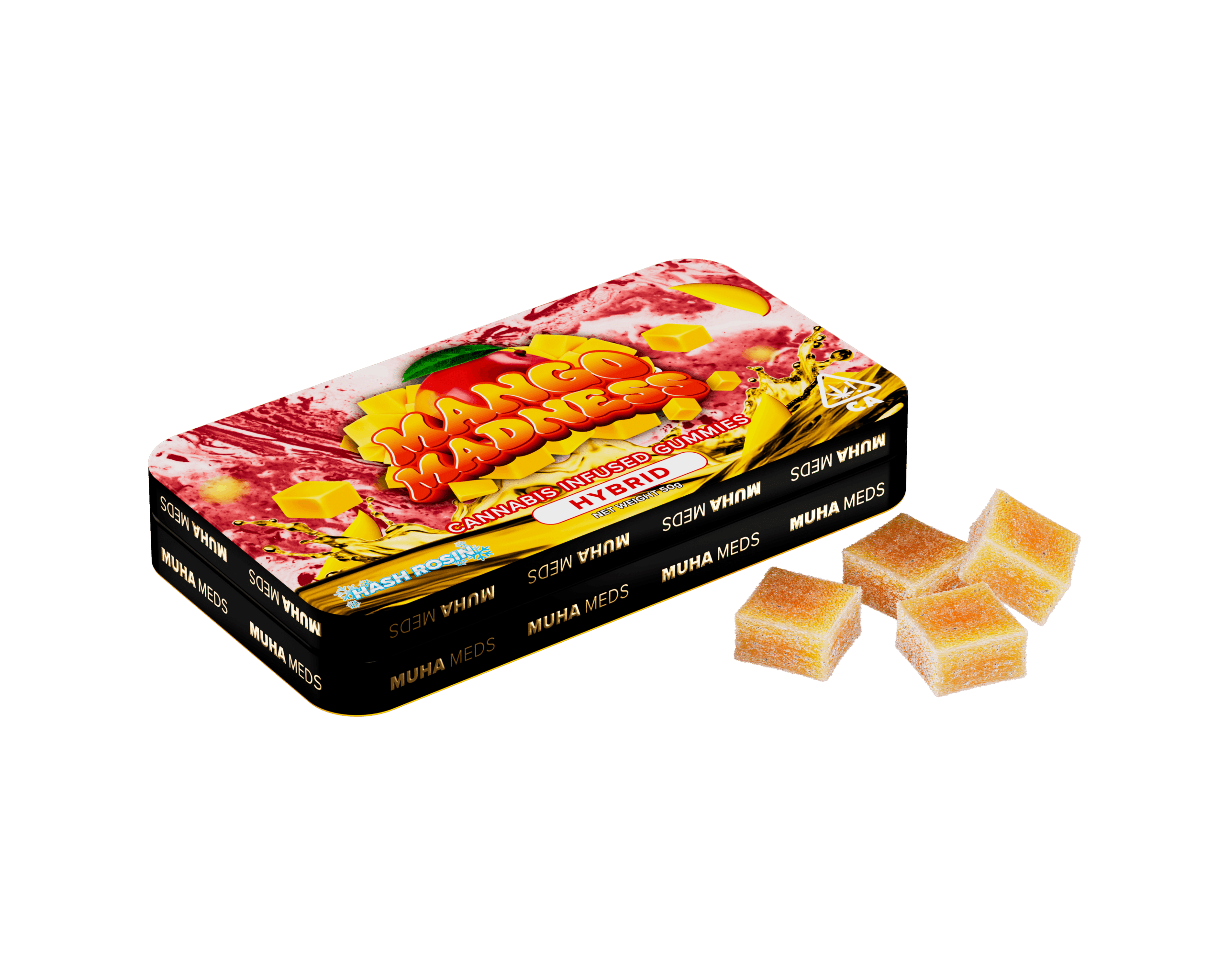 Mango Madness Hash Rosin Gummies, 3 Mango Madness Hash Rosin Gummies,