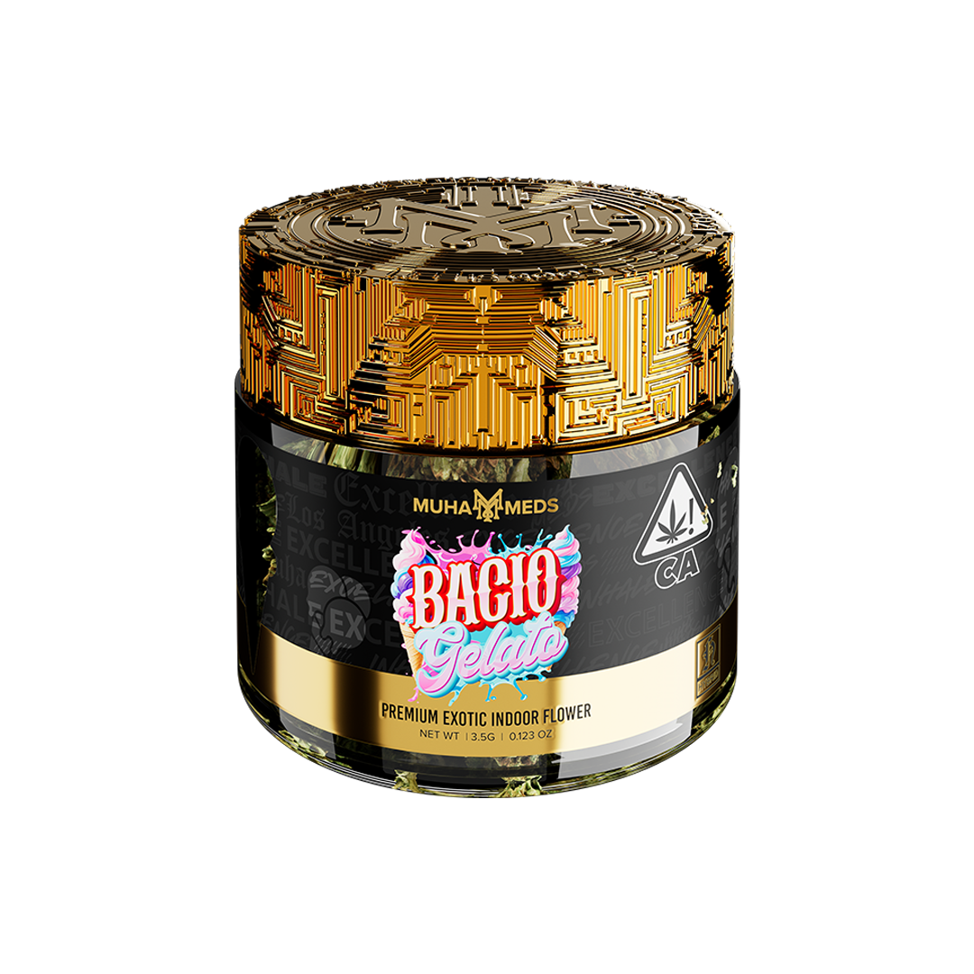 Muha Meds Bacio Gelato Indoor Flower 3.5G, 3 Muha Meds Bacio Gelato Indoor Flower 3.5G,