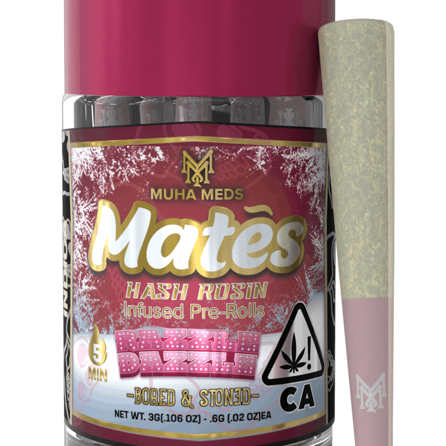 Razzle Dazzle Hash Rosin Mates Pre Rolls, 3 Razzle Dazzle Hash Rosin Mates Pre Rolls,