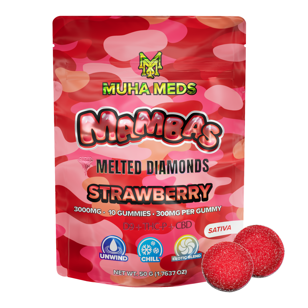 Strawberry Melted Diamonds Gummies, 3 Strawberry Melted Diamonds Gummies,