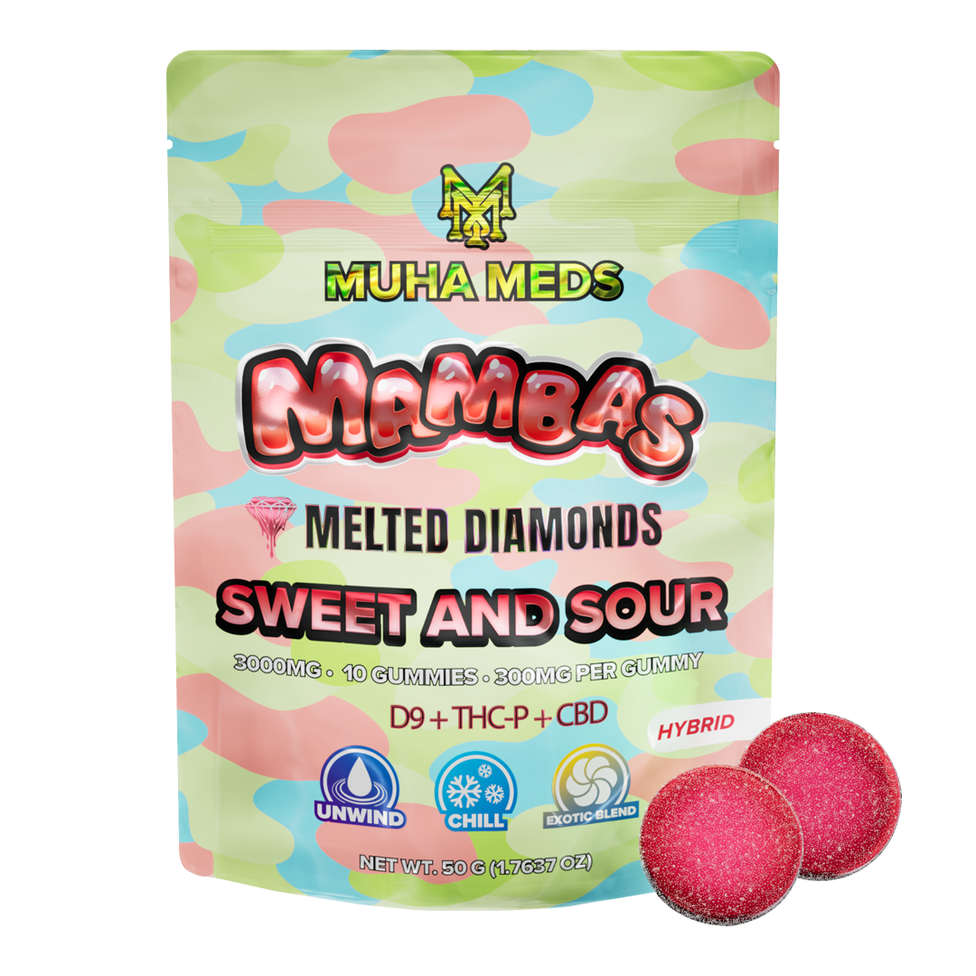 Sweet and Sour Melted Diamonds Gummies, 3 Sweet and Sour Melted Diamonds Gummies,